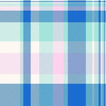 Empty plaid check pattern, editable textile tartan texture. Net vector back.. Stock Illustration