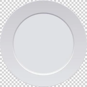 An empty, plain plate, ready for a delicious meal, is presented in a simple.. Stock Illustration