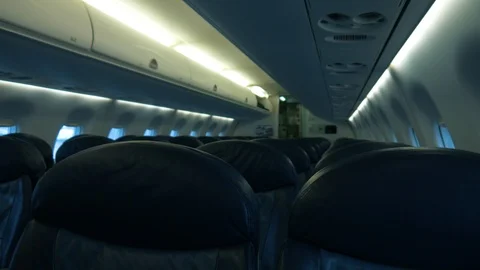 Empty Plane Inside Stock Footage 104508923