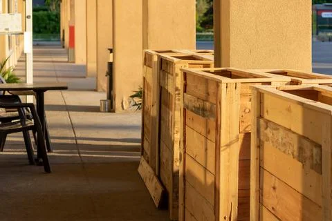 Empty Planter Boxes 库存照片
