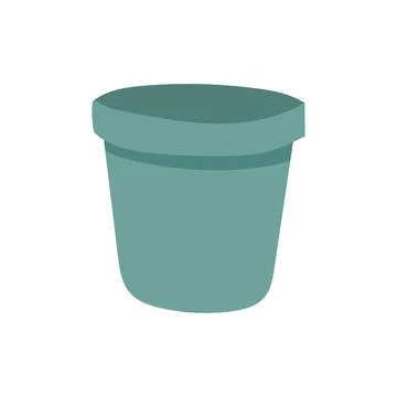 Empty planter illustration created for minimalist design layouts, planting Stock Illustration
