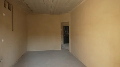 Empty plastered walls from the inside Stock Footage 247571958