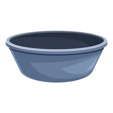 Empty plastic basin isolated on white background for various domestic purpose Illustrazione stock