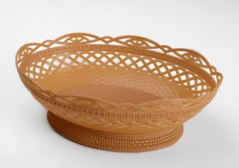 Empty plastic basket Stockfoto's