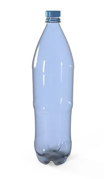 Empty plastic bottle, 3D illustration Stock Illustration