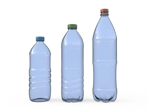 Empty plastic bottle, 3D illustration Stock Illustration