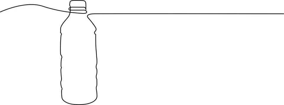 Empty plastic bottle on ground Vector Stockillustratie