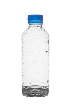 Empty plastic bottle isolated on white background with clipping path Foto stock