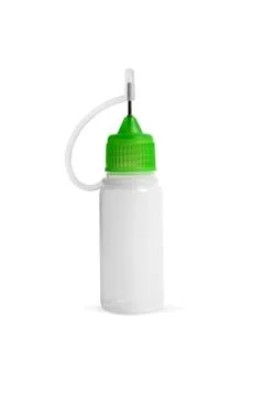 Empty plastic bottle with needle cap Stock Photos