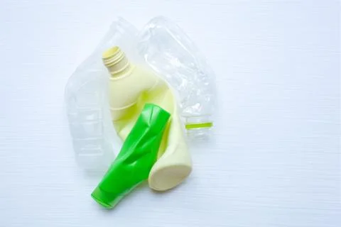 Empty plastic bottle for recycling isolated. Stock Photos