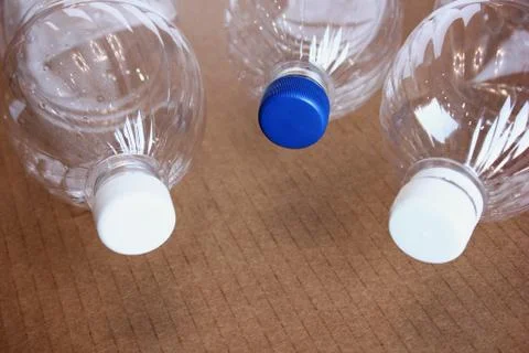 Empty plastic bottles. The concept of environmental pollution. Foto stock
