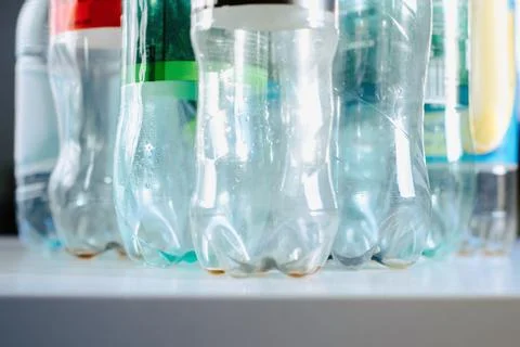 Empty plastic bottles with a lid Stock Photos