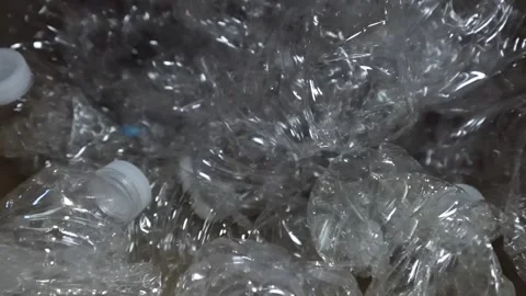 Empty plastic bottles for recycling Stock Footage 327516002