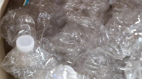 Empty plastic bottles for recycling Stock-Footage 327516033