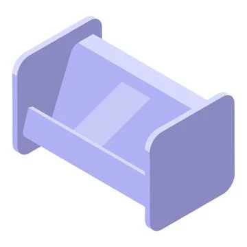Empty plastic box container for food storage organizing kitchen utensils Stock Illustration