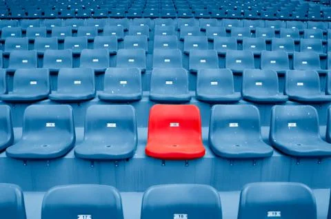 Empty plastic chairs Stock Photos