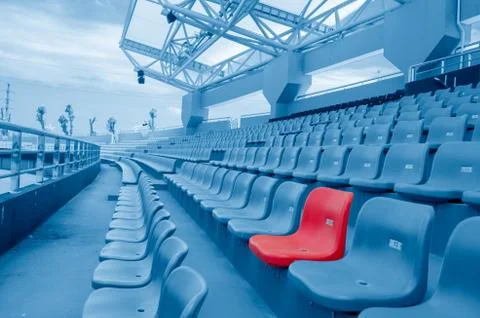 Empty plastic chairs Stock Photos