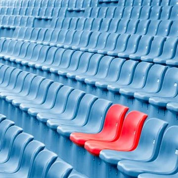 Empty plastic chairs Stock Photos