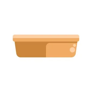 Empty plastic container for food storage keeping freshness Stock Illustration