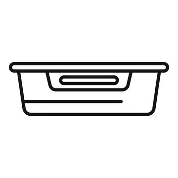 Empty plastic container with label for food storage Stock Illustration