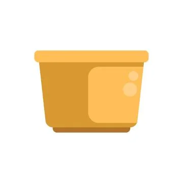 Empty plastic container with label for food storage Stock Illustration