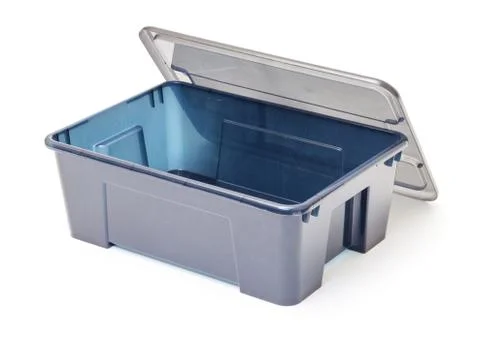 Empty plastic container with lid Stock Photos