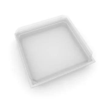 Empty plastic container with a transparent lid for food, confectionery produc 스톡 일러스트