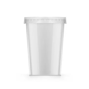 Empty Plastic Disposable Cup With Lid For Soda Stock Illustration