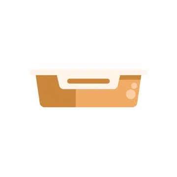 Empty plastic food container keeping food fresh Stock Illustration