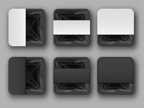 Empty plastic food containers Stock Illustration