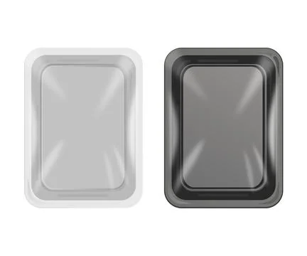 Empty plastic food containers for takeaway packaging Stock Illustration