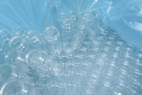 Empty Plastic Food Jars Fotos Stock