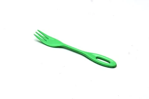 Empty plastic fork Stock Photos