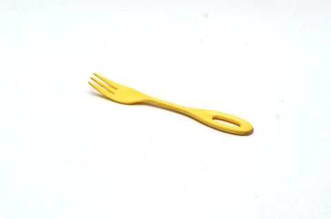 Empty plastic fork Stock Photos