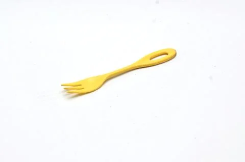 Empty plastic fork Stock Photos