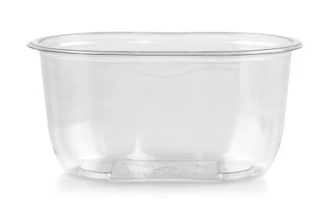 Empty plastic jar isolated on a white background Stock Photos