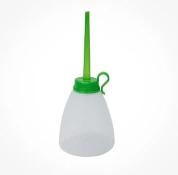 Empty plastic oiler isolated on white background Stock Photos