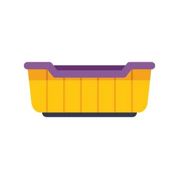 Empty plastic pet bed providing comfortable sleeping space Stock Illustration