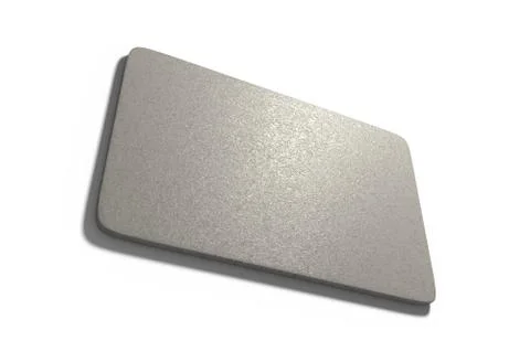 Empty plastic sign plate isolated on white, 3d illustration Stock Illustration