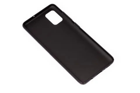 Empty plastic smartphone fitted case on a white background 스톡 사진