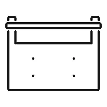 Empty plastic storage container with handle being organized 스톡 일러스트