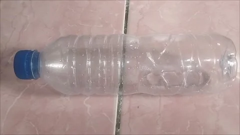 Empty Plastic Water Bottle Stock Footage 296851266