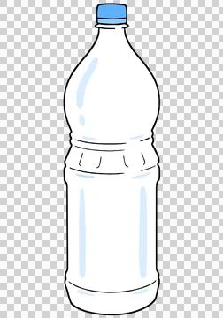 Empty plastic water bottle Stock-Illustration
