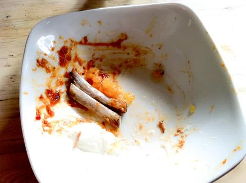 Empty plate of food 스톡 사진