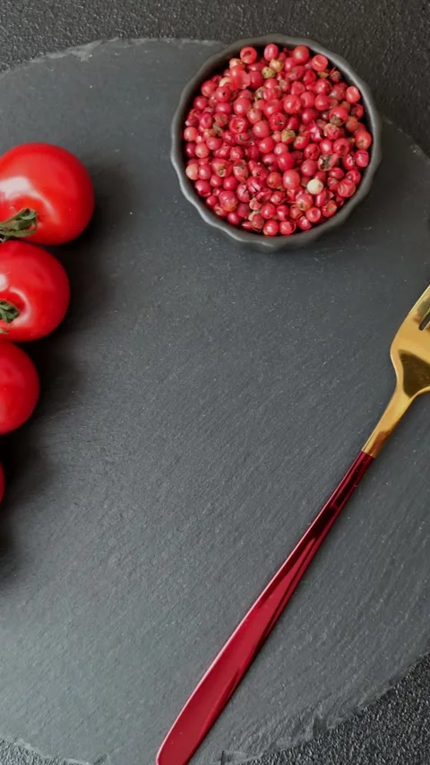 Empty plate with fork, cutlery for dinner table Stock Footage 307126657