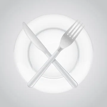 Empty plate Stock Illustration