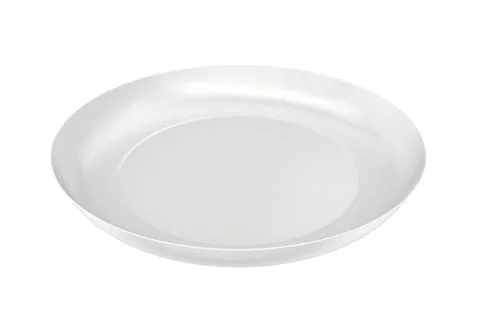 Empty plate isolated on white background. 3d rendering Stock Illustration