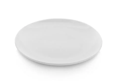 Empty plate isolated on white background Foto stock