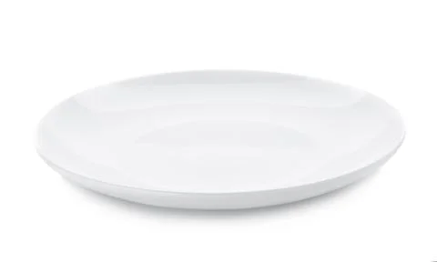 Empty plate isolated on white background Stock Photos
