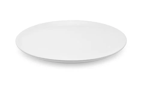 Empty plate isolated on white background Stock Photos